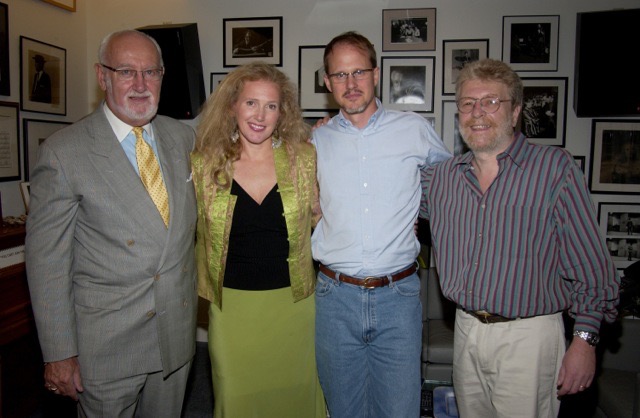 With Bruce Lundvall, Hans, and Michael Cuscuna